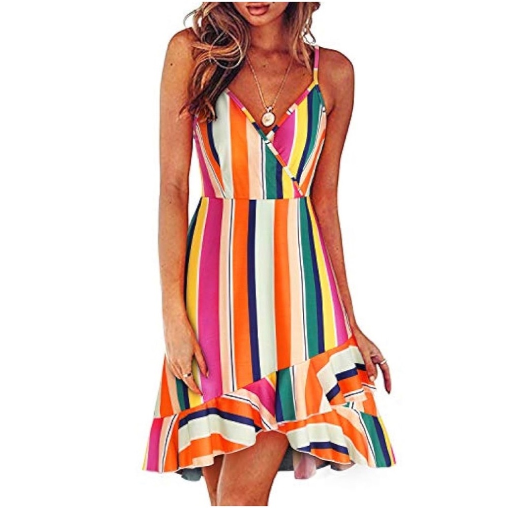 Summer dress NWT Ultranice striped multicolored dress size small